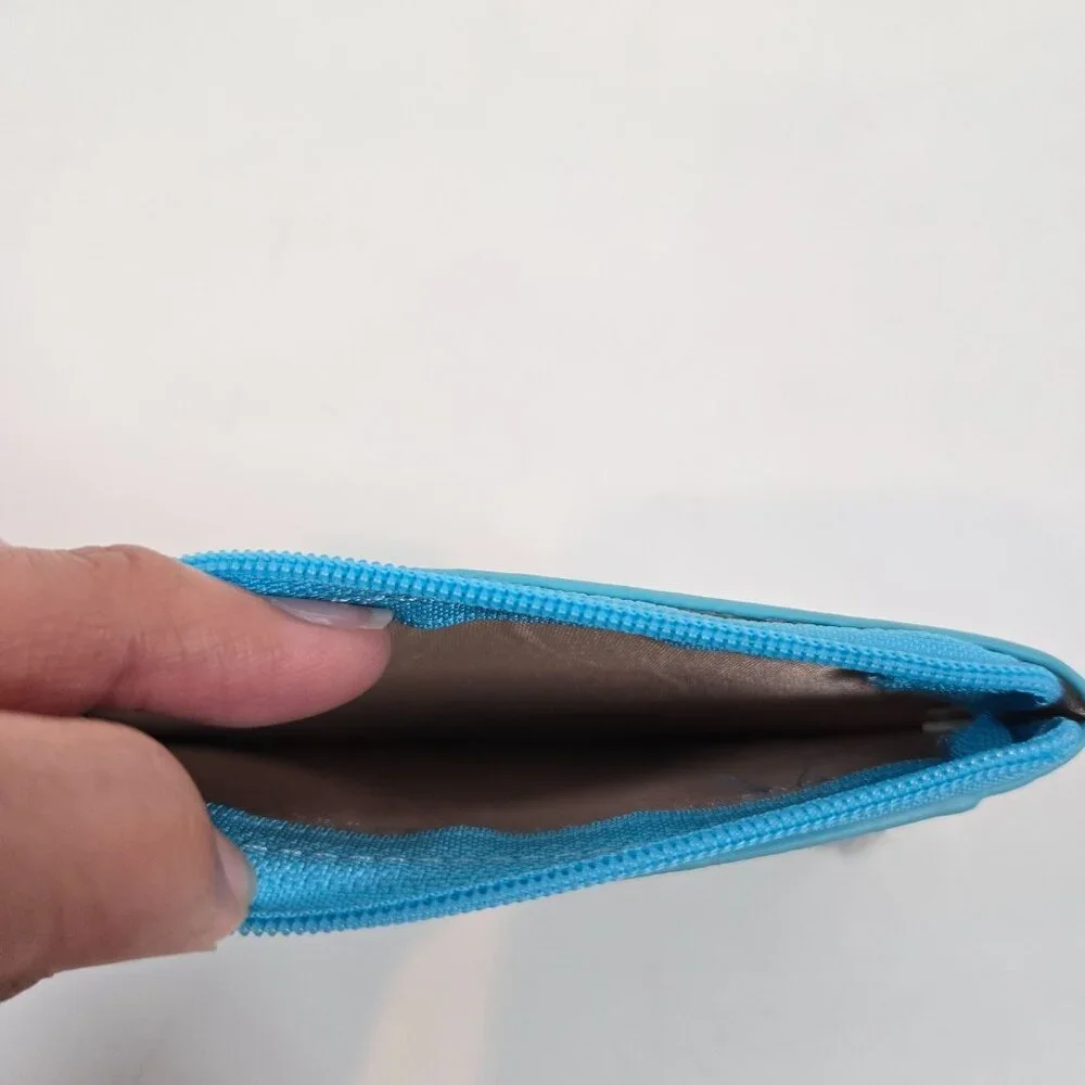 Badtz-Maru Blue Zip Top Coin Purse & ID Wallet Card Holder with Keychain